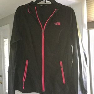 Blacks North Face hooded nylon zip up